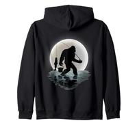 Bigfoot Fishing Funny Sasquatch and Cool Fishing Men Women Sudadera con Capucha