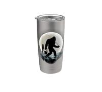 Bigfoot Fishing Funny Sasquatch and Cool Fishing Men Women Vaso térmico de acero inoxidable de doble pared