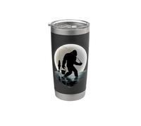 Bigfoot Fishing Funny Sasquatch and Cool Fishing Men Women Vaso térmico de acero inoxidable de doble pared