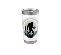 Bigfoot Fishing Funny Sasquatch and Cool Fishing Men Women Vaso térmico de acero inoxidable de doble pared