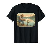 Bigfoot Fishing Shirt Men Boys Sasquatch Fishing Camiseta