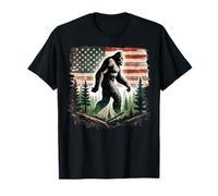 Bigfoot Forest Bandera americana patriótica Sasquatch 4 de julio Camiseta