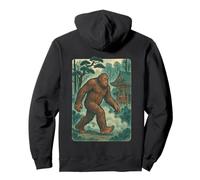 Bigfoot Forest Cryptid Templo Japonés Retro Sasquatch Art Sudadera con Capucha