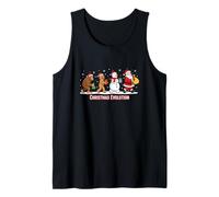 Bigfoot & Friends Holiday Crew con Papá Noel, muñeco de Nieve. Camiseta sin Mangas
