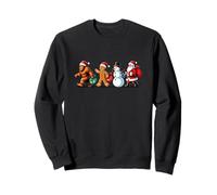 Bigfoot & Friends Holiday Crew con Papá Noel, muñeco de Nieve. Sudadera