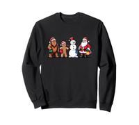 Bigfoot & Friends Holiday Crew con Papá Noel, muñeco de Nieve. Sudadera