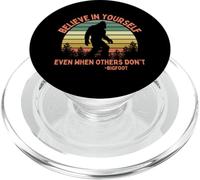 Bigfoot Funny Believe In Yourself Sasquatch Motivación PopSockets PopGrip para MagSafe