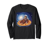 Bigfoot Galaxy Pizza Sasquatch Space Adventure Food Lover Manga Larga