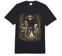 Bigfoot Guitar Alien Campfire UFO Divertido y Acogedor Encuentro Nocturno Comfort Colors Adult Heavyweight T-Shirt