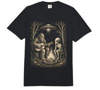 Bigfoot Guitarra Alien Campfire UFO Divertido Acogedor Paranormal Comfort Colors Adult Heavyweight T-Shirt