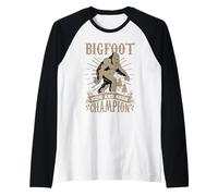 Bigfoot Hide & S hampion - Yeti Sasquatch Hombres, Mujeres Niños Camiseta Manga Raglan