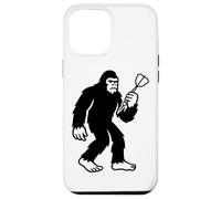 Bigfoot Holding Dart Funny Sasquatch Dardos Diseño Carcasa para iPhone 12 Pro MAX