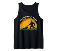 Bigfoot - Humor para Cortar el césped I Mow So Fast Yard Care Design Camiseta sin Mangas