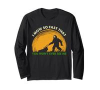 Bigfoot - Humor para Cortar el césped I Mow So Fast Yard Care Design Manga Larga