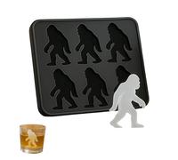 Bigfoot Ice Mold, Sasquatch Shape Silicone Ice Cube Molds, Funny Silicone Popsicle Molds for Halloween Party Drinks, Sculpture Reusable Freezer Mold (Black)