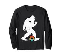 Bigfoot Jugando al fútbol para los fanáticos de los Jugadores, Regalo Divertido Manga Larga