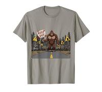 Bigfoot Keep out, Divertido Monstruo del Bosque Que advierte críptido Camiseta