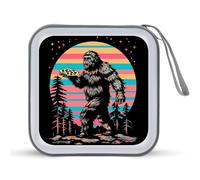 Bigfoot LGBT-Q Sasquatch Pizza - Funda protectora de plástico duro con cordón, organizador portátil para almacenamiento de 40 CD, Estilo:, Talla única