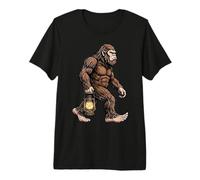 Bigfoot Linterna de Transporte Sasquatch Camping Aventura Nocturna Camiseta Premium