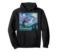Bigfoot llega a un OVNI en Starry Sky Sudadera con Capucha