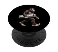 Bigfoot Llevando Armónica Sasquatch Blues Música Humor PopSockets PopGrip Adhesivo