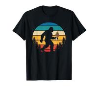 Bigfoot Llevando Morel Mycology Retro Setas Foraging Camiseta