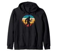 Bigfoot Llevando Morel Mycology Retro Setas Foraging Sudadera con Capucha