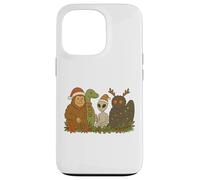 Bigfoot Loch Ness Monster Mothman Alien Cryptid Christmas Carcasa para iPhone 13 Pro