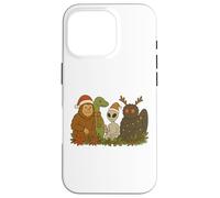 Bigfoot Loch Ness Monster Mothman Alien Cryptid Christmas Carcasa para iPhone 16 Pro