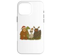 Bigfoot Loch Ness Monster Mothman Alien Cryptid Christmas Carcasa para iPhone 16 Pro MAX