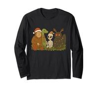 Bigfoot Loch Ness Monster Mothman Alien Cryptid Christmas Manga Larga