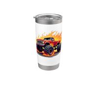Bigfoot Monster Truck Design Gift Hombres Mujeres Niños Niñas Vaso térmico de acero inoxidable de doble pared