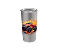Bigfoot Monster Truck Design Gift Hombres Mujeres Niños Niñas Vaso térmico de acero inoxidable de doble pared