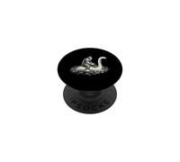 Bigfoot Montando Nessie Loch Ness Cryptid Mítico Sasquatch PopSockets PopGrip Adhesivo
