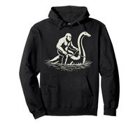 Bigfoot Montando Nessie Loch Ness Monstruo Sasquatch Cryptid Sudadera con Capucha