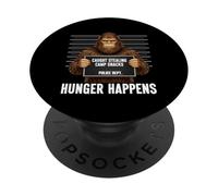 Bigfoot Mugshot Atrapado Robando Aperitivos Campamento Hambre Sucede PopSockets PopGrip Adhesivo