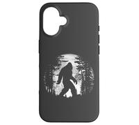 Bigfoot Night Stroll Cool Full Moon & Tree Tunnel Sasquatch Carcasa para iPhone 16