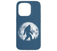 Bigfoot Night Stroll! Cool Full Moon & Trees Sasquatch Carcasa para iPhone 15 Pro