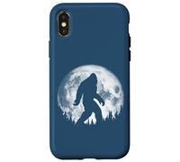 Bigfoot Night Stroll! Cool Full Moon & Trees Sasquatch Carcasa para iPhone X/XS