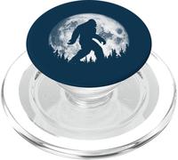 Bigfoot Night Stroll! Cool Full Moon & Trees Sasquatch PopSockets PopGrip para MagSafe