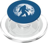 Bigfoot Night Stroll! Cool Full Moon & Trees Sasquatch PopSockets PopGrip para MagSafe