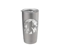 Bigfoot Night Stroll! Cool Full Moon & Trees Sasquatch Vaso térmico de acero inoxidable de doble pared