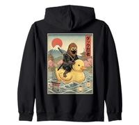 Bigfoot Ninja Japón Vintage Japonés Ukiyo-e Arte Sudadera con Capucha