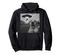 Bigfoot OVNI Abduction Dog Selfie - Funny Alien Sci Fi Sudadera con Capucha