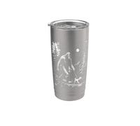 Bigfoot Paseo Perro Bosque Senderos Senderismo Naturaleza Vaso térmico de acero inoxidable de doble pared