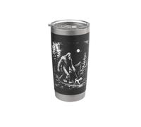 Bigfoot Paseo Perro Bosque Senderos Senderismo Naturaleza Vaso térmico de acero inoxidable de doble pared