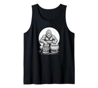 Bigfoot Playing Tabla Divertida Música Clásica India Camiseta sin Mangas