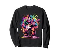 Bigfoot - Póster de Guitarra con diseño de Salpicaduras de Pintura Colorida Sudadera