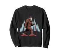Bigfoot Raquetas de Nieve Cool Retro Sasquatch Snow Humor Divertido Sudadera