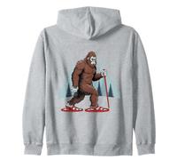 Bigfoot Raquetas de Nieve Cool Retro Sasquatch Snow Humor Divertido Sudadera con Capucha